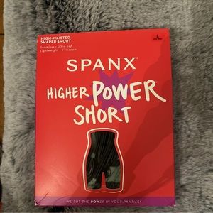 Spanx Higher Power Short Women Size Large Black High Waist Shape Wear Brief NEW
